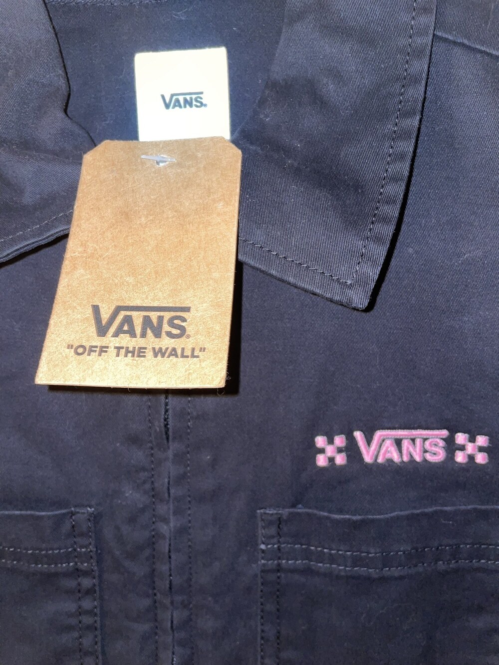 Vans Off The Wall Coverall Boilersuit Jumpsuit w Patches Zip Front Size Small - Picture 5 of 14